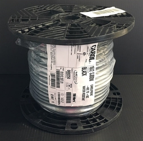 General Cable 16AWG 2 Conductor SJ00W 90C DEG-300V 01312 Carol Brand Premium Grade EPDM Cabtire (76M = Full Roll)