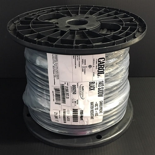 General Cable 14AWG 3 Conductor SJ00W 90C DEG-300V 01360 Carol Brand Premium Grade EPDM Cabtire (76M = Full Roll)