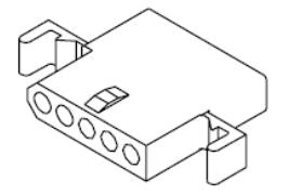 Molex .062" 5 Pin Panel Mount Connector Housing Receptacle 03-06-1055P **CLEARANCE**