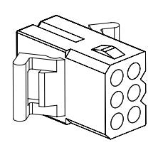 Molex .062" 6 Pin Inline Connector Housing Receptacle 03-06-1062P