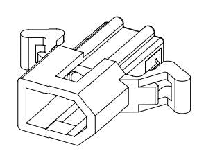 Molex 03-06-2024P .062" 2 Pin Panel Mount Plug Connector Housing