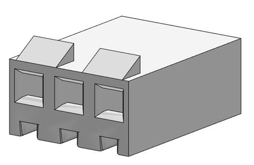 Molex 09-50-3031P KK .156" 3 Pin Terminal Housing with Locking Ramp