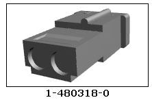 AMP TE 1-480318-0 Female 2 Pin Commercial MATE-N-LOK Connector Housing