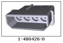 AMP TE 1-480426-0 Male 4 Pin Commercial MATE-N-LOK Connector Housing