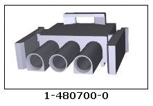 AMP TE 1-480700-0 Male 3 Pin Universal MATE-N-LOK Connector Housing