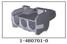 AMP TE 1-480701-0 Female 3 Pin Universal MATE-N-LOK Connector Housing