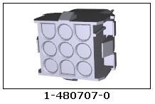AMP TE 1-480707-0 Female 9 Pin Universal MATE-N-LOK Connector Housing