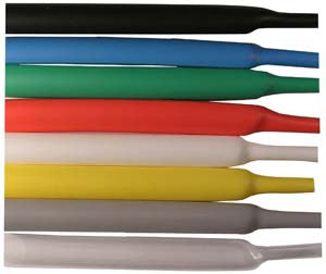1/16 Yellow Heat Shrink Tubing 1/16" Diameter 2:1 Shrink Ratio, Single Wall (4ft)