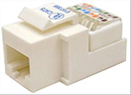 Circuit-Test 100-509 RJ45 Cat5e Keystone Jack White, Self Installing *Punchdown Tool Not Required*