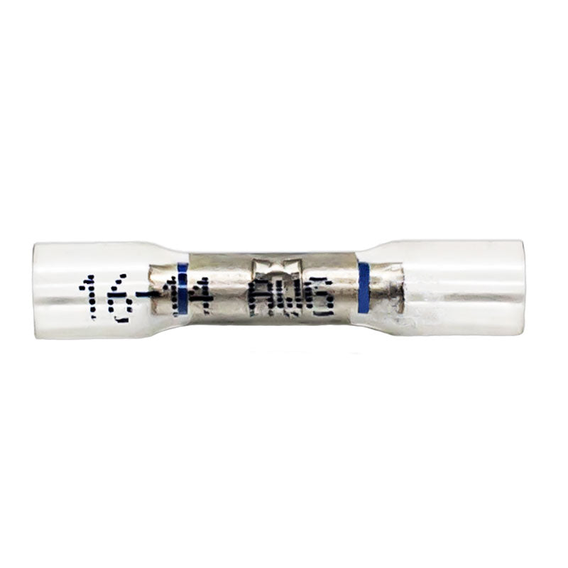 PICO 10800-14 16-14 AWG Crystal Clear Heat-Shrink Butt Connectors, 5-Piece