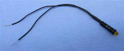 Philmore 11-2452 Snap-In 125V Amber LED Indicator Lamp for .250" Hole, with 6" Stripped Leads