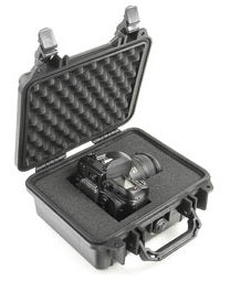 Pelican 1200 Protector Case with Foam, Black (ID 9.31" x 7.13" x 4.12") Mfr# 1200-000-110