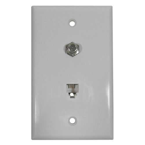 Mode 13-135WH-0 Tv/Phone Plate White