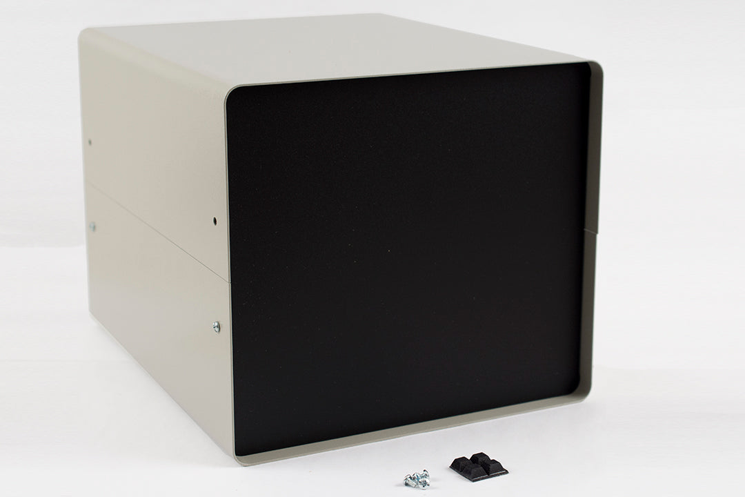 Hammond 1401G Metal Instrument Enclosure Gray with Black Front Panel 10" x 12" x 9"