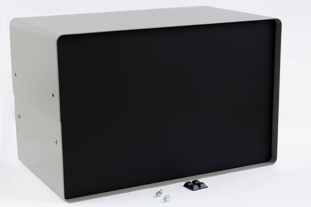 Hammond 1401N Metal Instrument Enclosure Gray with Black Front Panel 14" x 8" x 9"