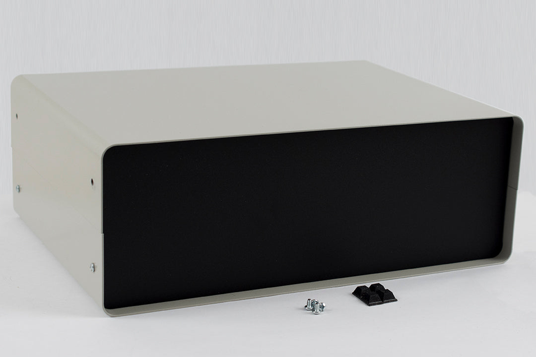 Hammond 1401P Metal Instrument Enclosure Gray with Black Front Panel 14" x 10" x 5"