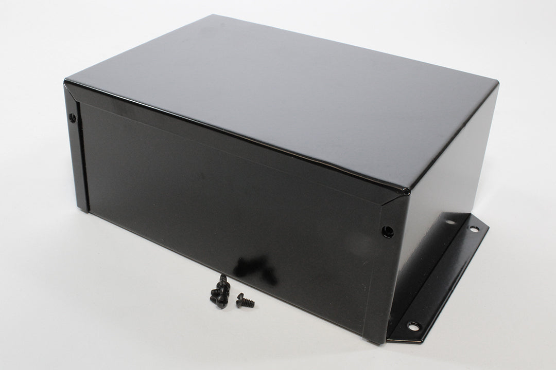 Hammond 1411FBQBK Aluminum Utility Enclosure, Flanged, Black 7.0" x 5.0" x 3.0"
