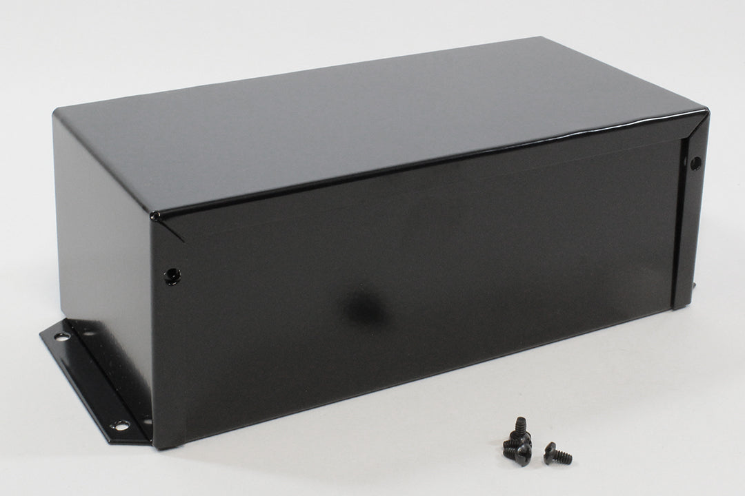 Hammond 1411FBSBK Aluminum Utility Enclosure, Flanged, Black 8.0" x 4.0" x 3.0"