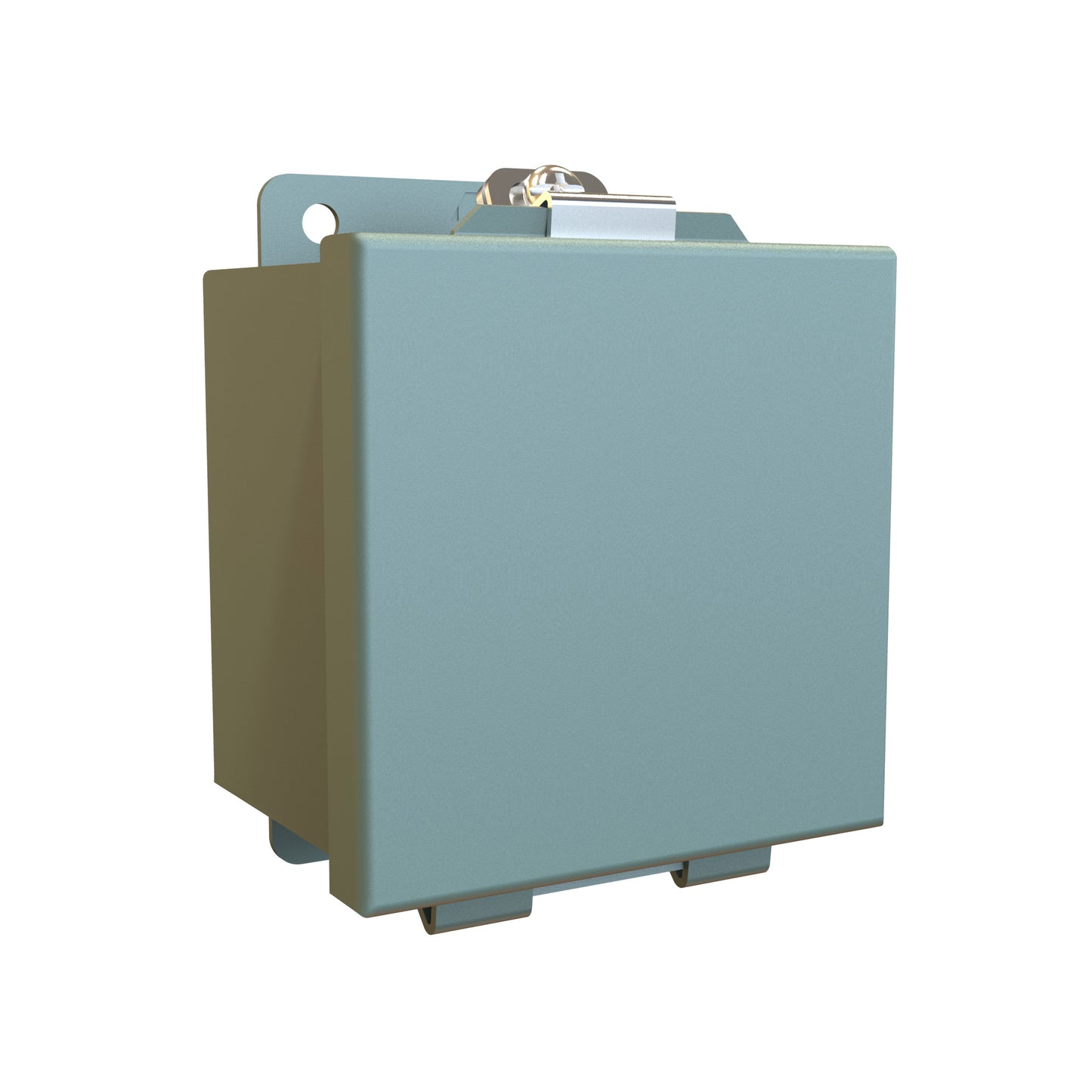 Hammond 1414A N12 Junction Box, Lift Off Cover with Clamps, No Panel - 4" x 4" x 3" - Steel/Gray