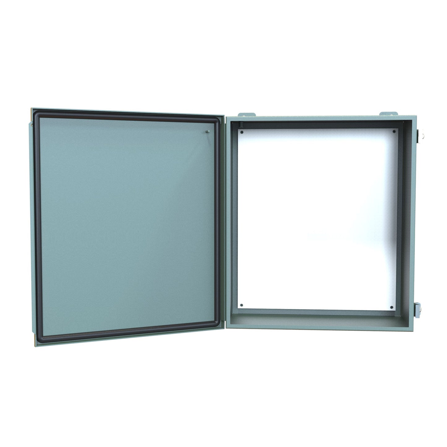 Hammond 1414PHO6 N12 Junction Box, Continuous Hinge Door with Clamps, with Panel - 16" x 14" x 6" - Steel/Gray