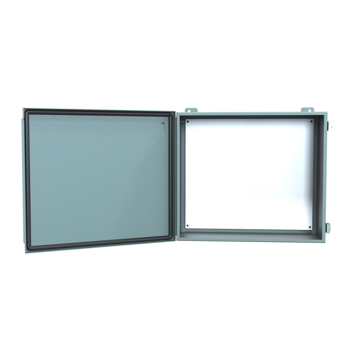 Hammond 1414PHRO6 N12 Junction Box, Continuous Hinge Door with Clamps, with Panel - 14" x 16" x 6" - Steel/Gray