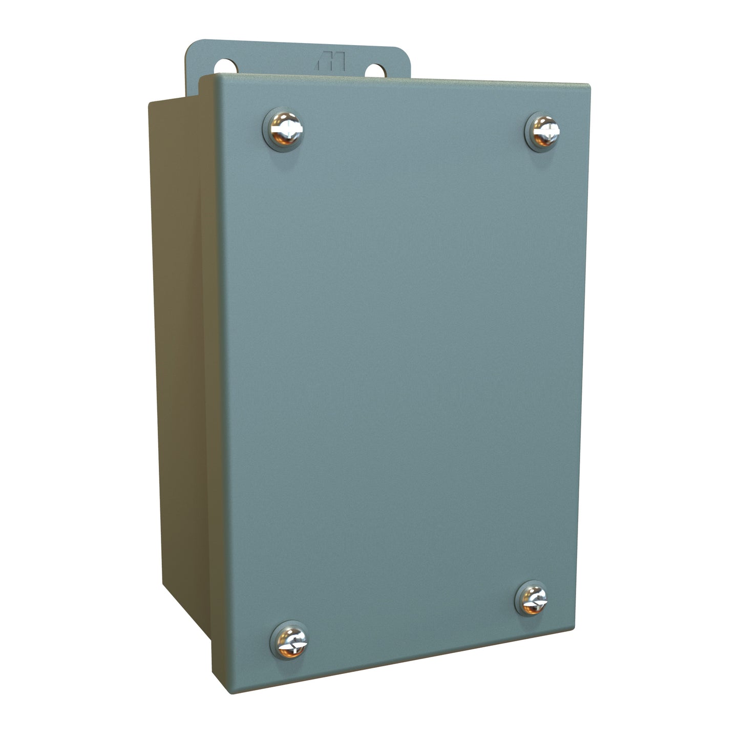 Hammond 1414SCC N12 Junction Box, Lift-Off Cover with Screws, with Panel - 6" x 4" x 3" - Steel/Gray