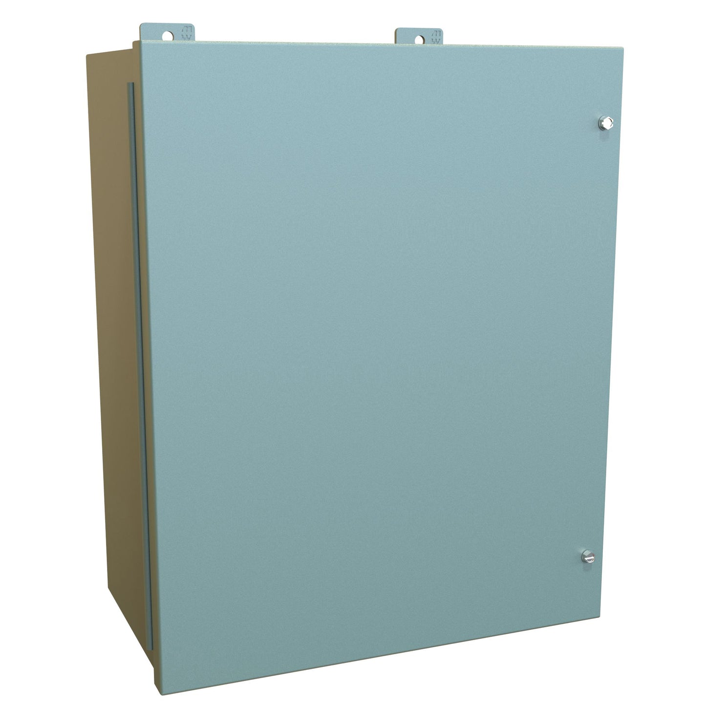 Hammond 1418JC9 N12 Wallmount Enclosure, Continuous Hinge Door with Screws, with Panel - 20" x 16" x 9" - Steel/Gray