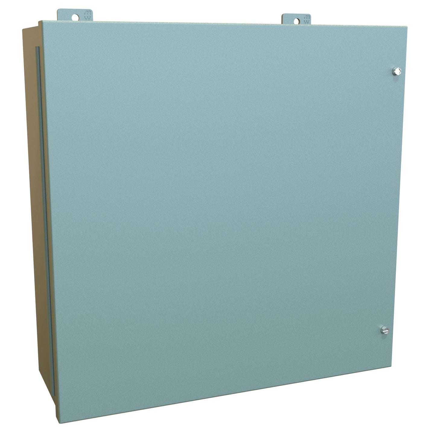 Hammond 1418JD7 N12 Wallmount Enclosure, Continuous Hinge Door with Screws, with Panel - 20" x 20" x 7" - Steel/Gray