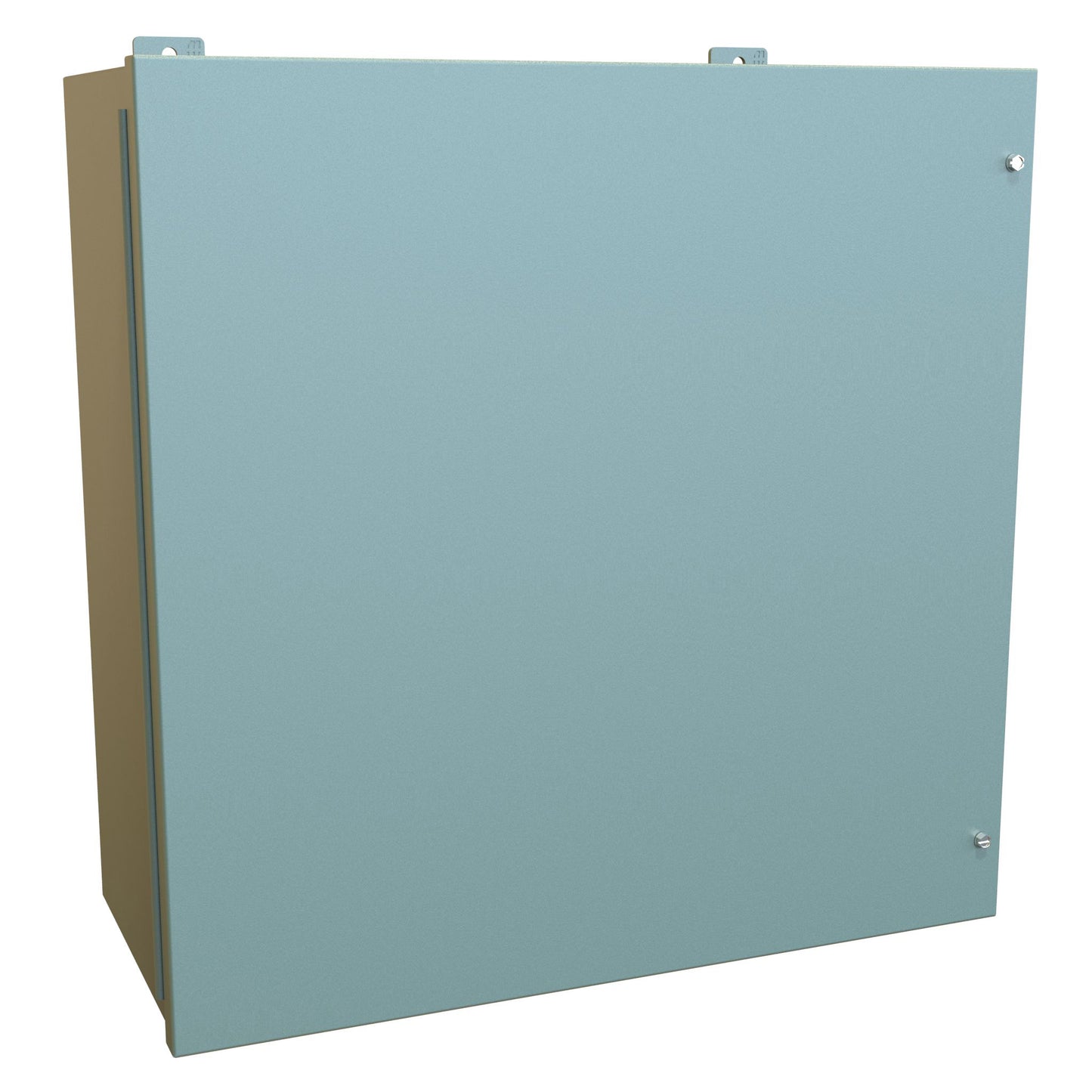 Hammond 1418JJ11 N12 Wallmount Enclosure, Continuous Hinge Door with Screws, with Panel - 24" x 24" x 11" - Steel/Gray