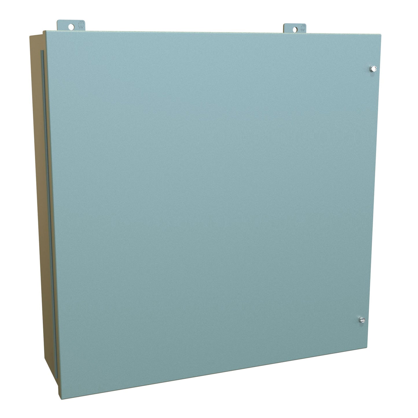 Hammond 1418JJ7 N12 Wallmount Enclosure, Continuous Hinge Door with Screws, with Panel - 24" x 24" x 7" - Steel/Gray