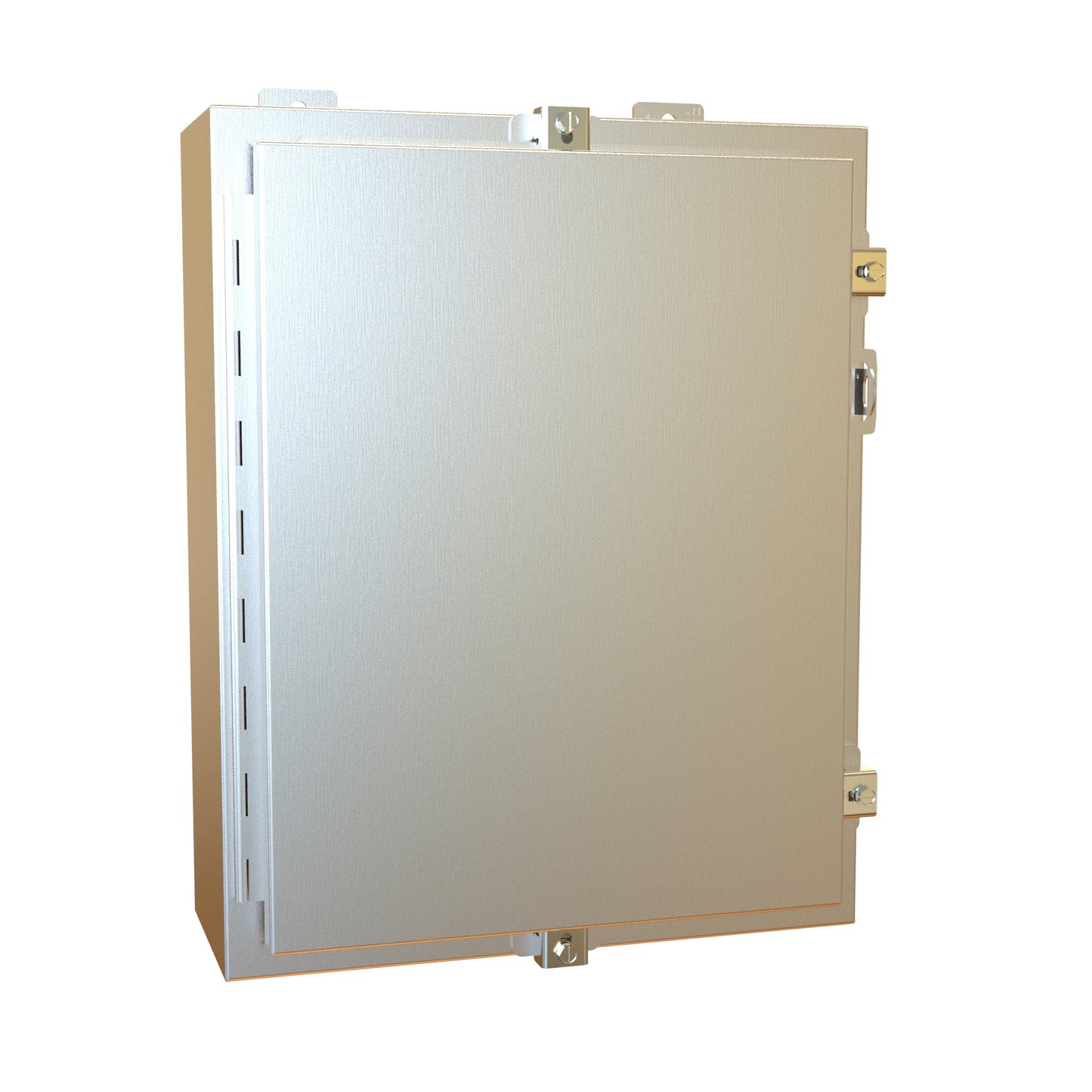 Hammond 1418N4S16C6 N4X Wallmount Enclosure, Continuous Hinge Door with Clamps, with Panel - 20" x 16" x 6" - 316 Stainless Steel