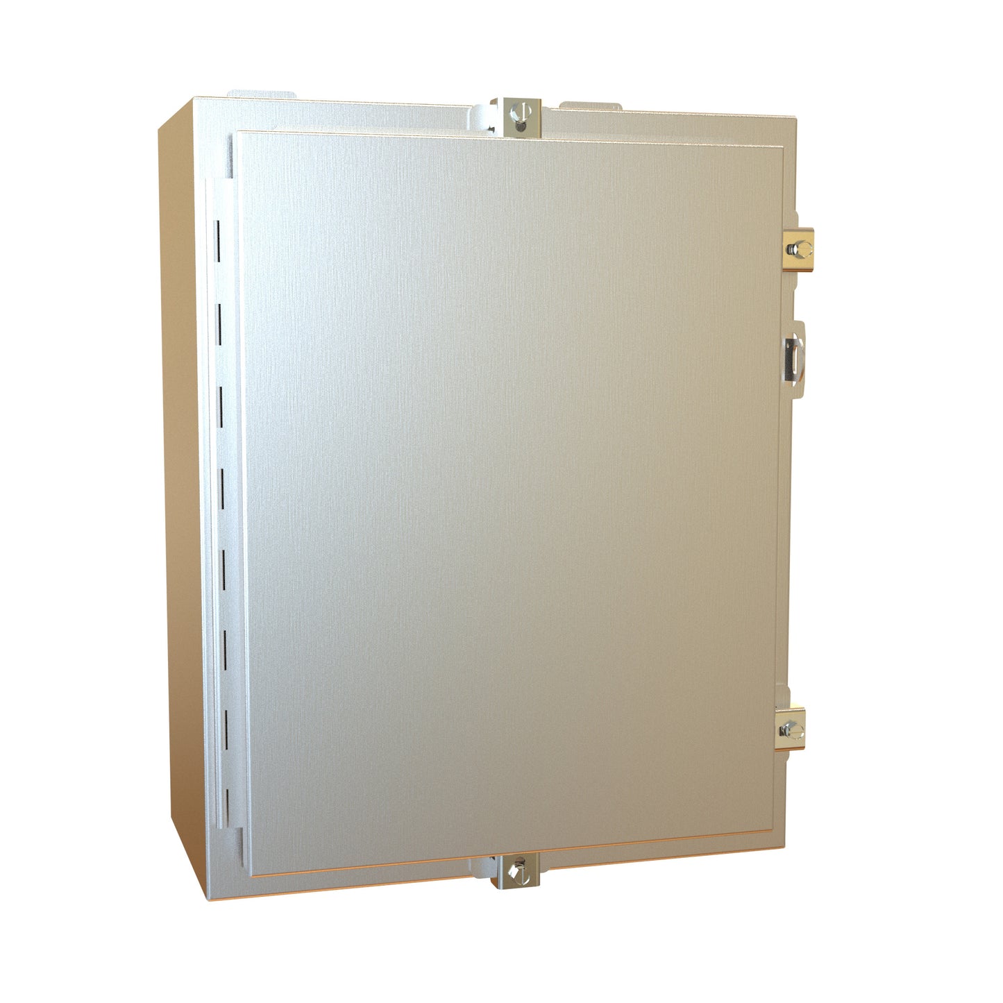 Hammond 1418N4S16C8 N4X Wallmount Enclosure, Continuous Hinge Door with Clamps, with Panel - 20" x 16" x 8" - 316 Stainless Steel