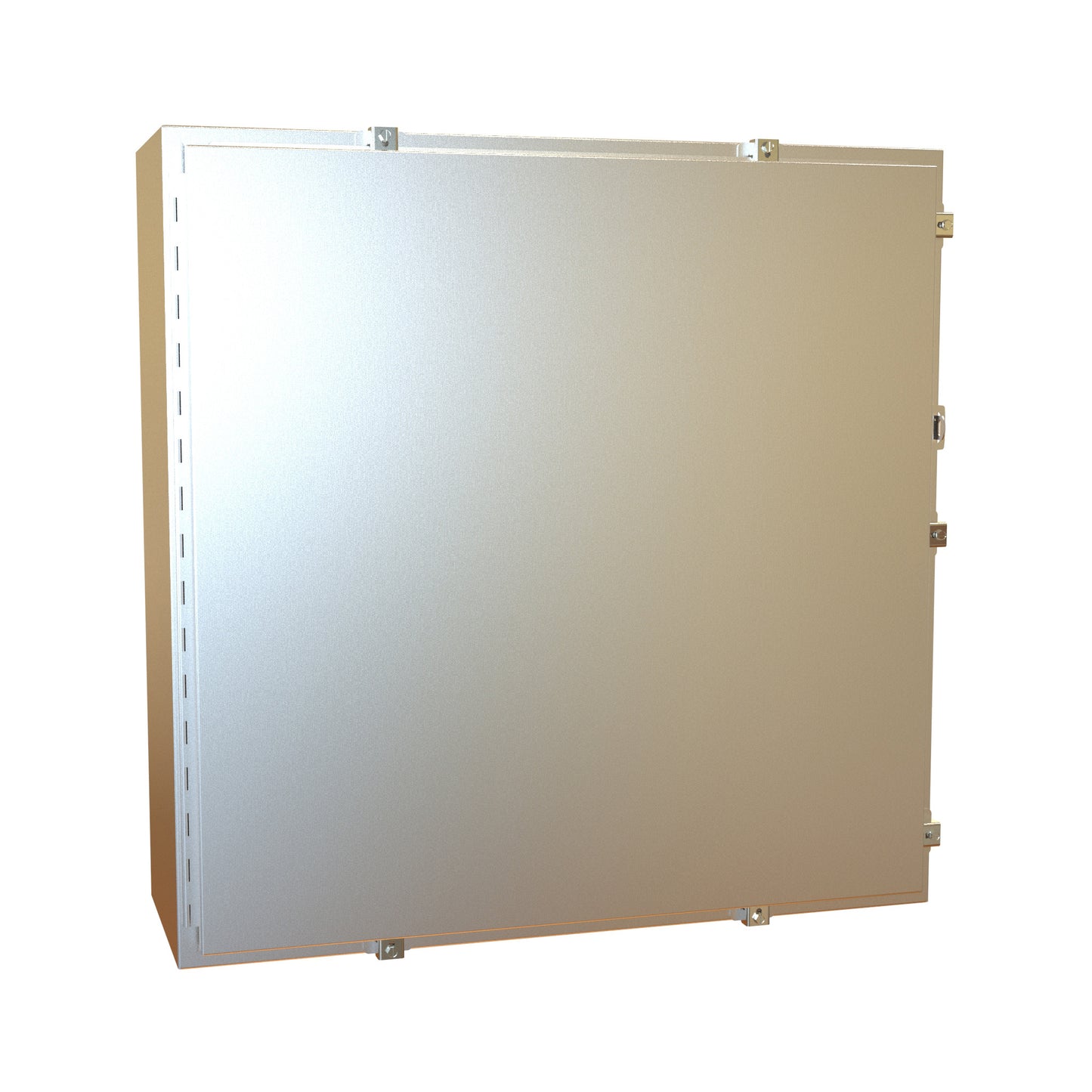 Hammond 1418N4SSLL12 N4X Wallmount Enclosure, Continuous Hinge Door with Clamps, with Panel - 36" x 36" x 12"- 304 Stainless Steel
