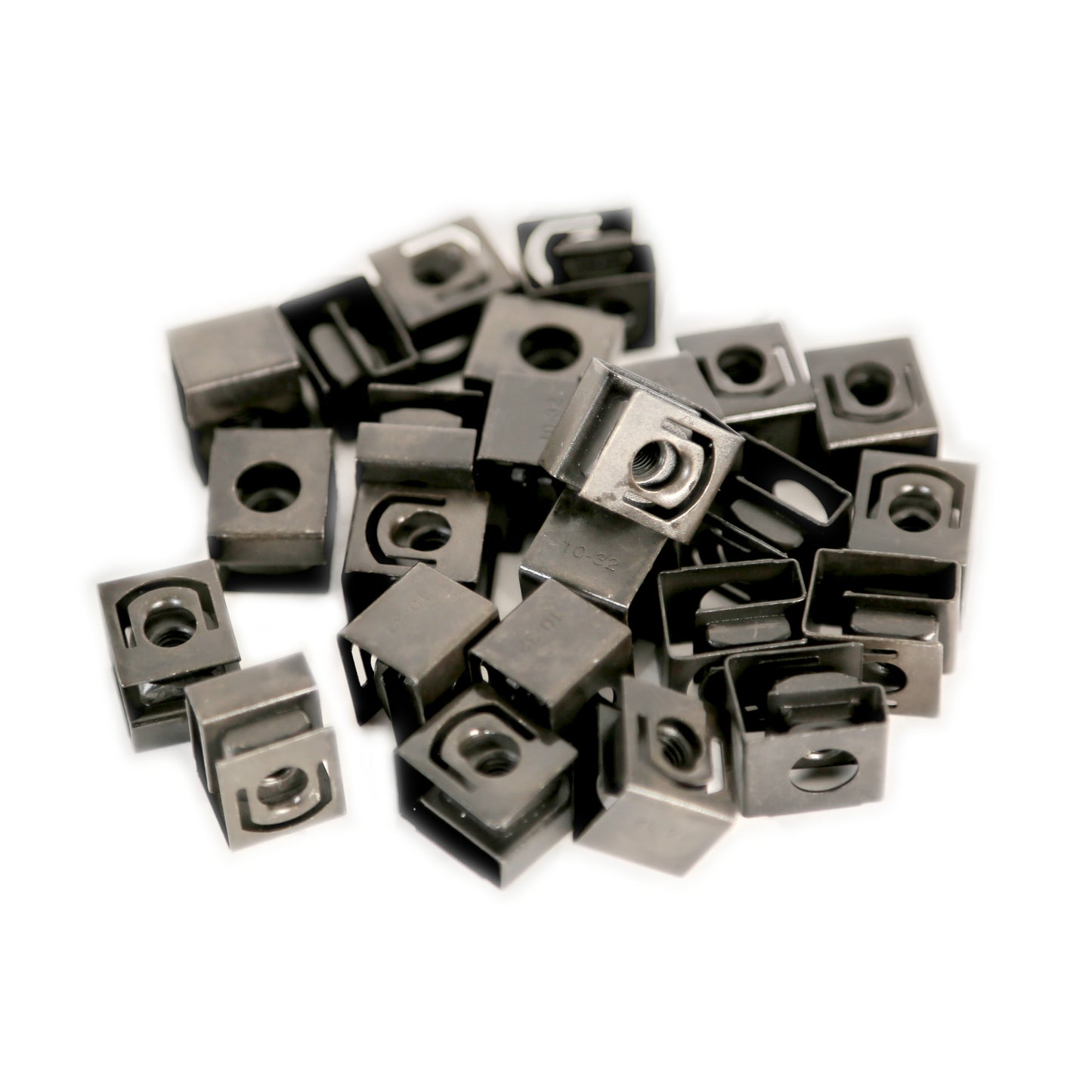 Hammond 1421N25 10-32 Black Clip Nut for Round Hole 25/Pack