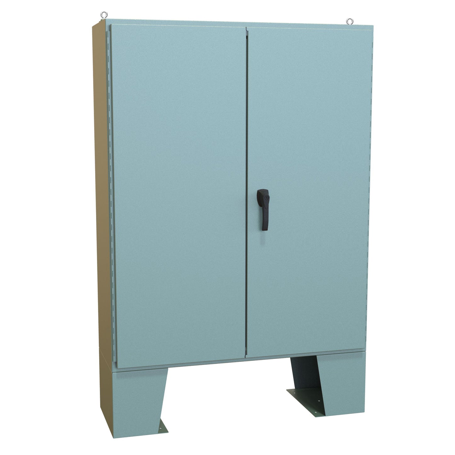 Hammond 1422B16F N12 Double Door Floormount Enclosure w/Panel - 60" x 48" x 16" - Steel/Gray