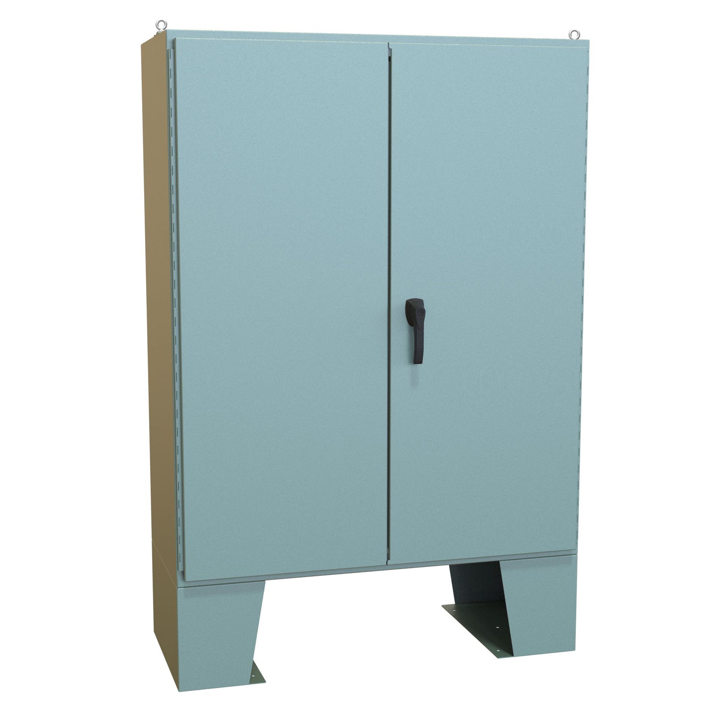 Hammond 1422B20F N12 Double Door Floormount Enclosure w/Panel - 60" x 48" x 20" - Steel/Gray