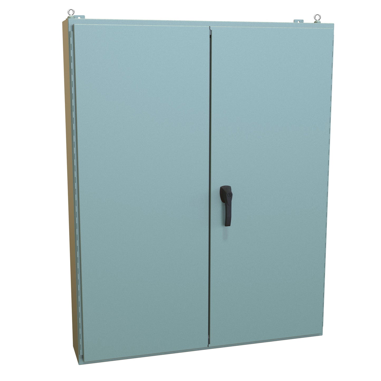Hammond 1422B8 N12 Double Door Wallmount Enclosure w/Panel - 60" x 48" x 8" - Steel/Gray