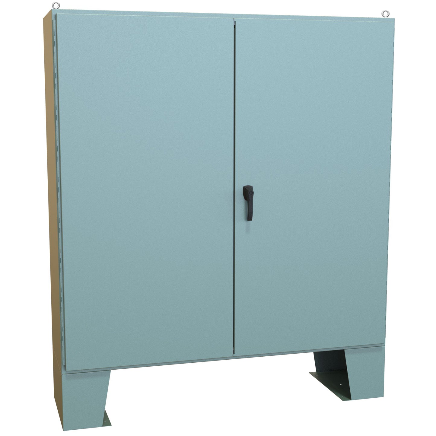 Hammond 1422F20F N12 Double Door Floormount Enclosure w/Panel - 72" x 72" x 20" - Steel/Gray