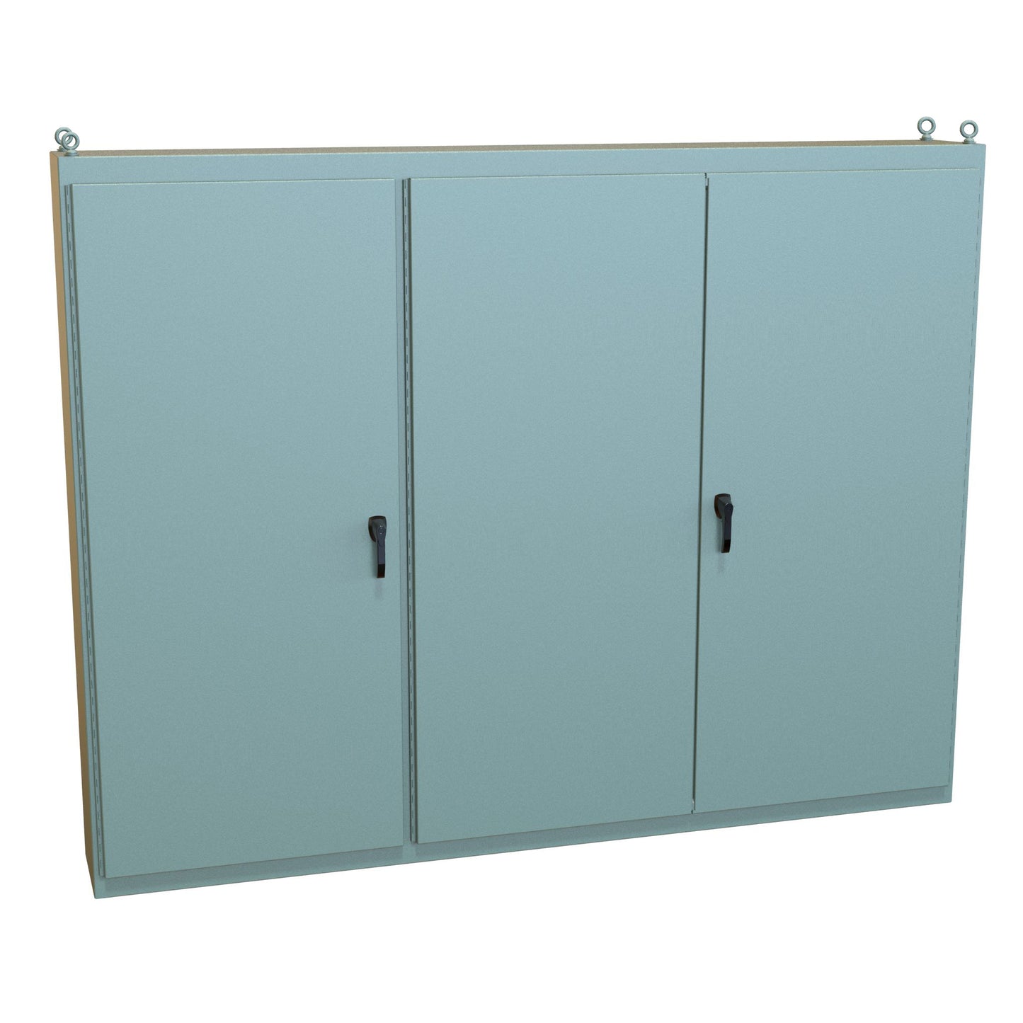 Hammond 1422MD3 N12 Multi Door Enclosure w/Panel - 86.12" x 112" x 15.37" - Steel/Gray