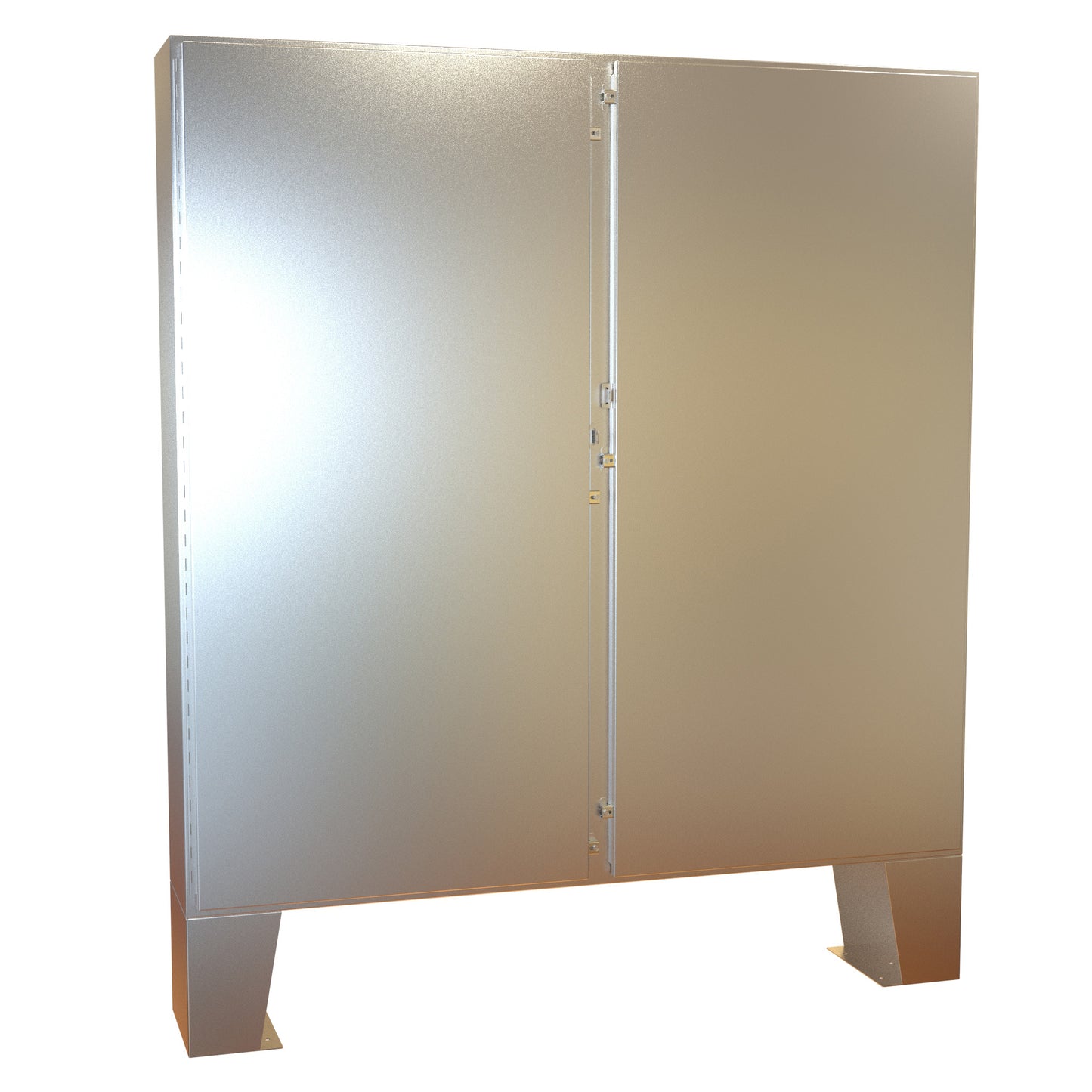 Hammond 1422N4SSF12F N4X Double Door Floormount Enclosure w/Panel - 74" x 72" x 12" - 304 Stainless Steel