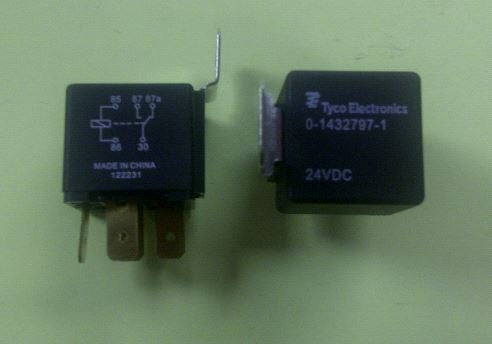 TE 1432797-1 Automotive Relay 24VDC SPDT, 30A-NC/40A-NO, with Bracket, VF4 Series *16VDC Resistive Load*