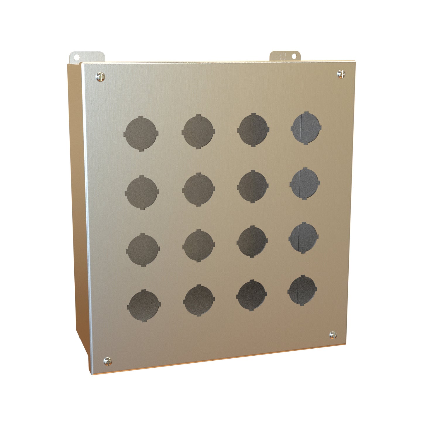 Hammond 1437S16S Pushbutton Enclosure - Extra Deep - 16 PB x 30.5mm - 316 Stainless Steel