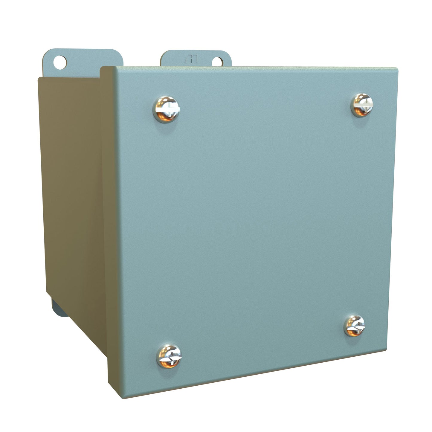 Hammond 1438A N12 Junction Box, Lift-Off Cover with Screws - Extra Deep - 4" x 4" x 4.75" - Steel/Gray