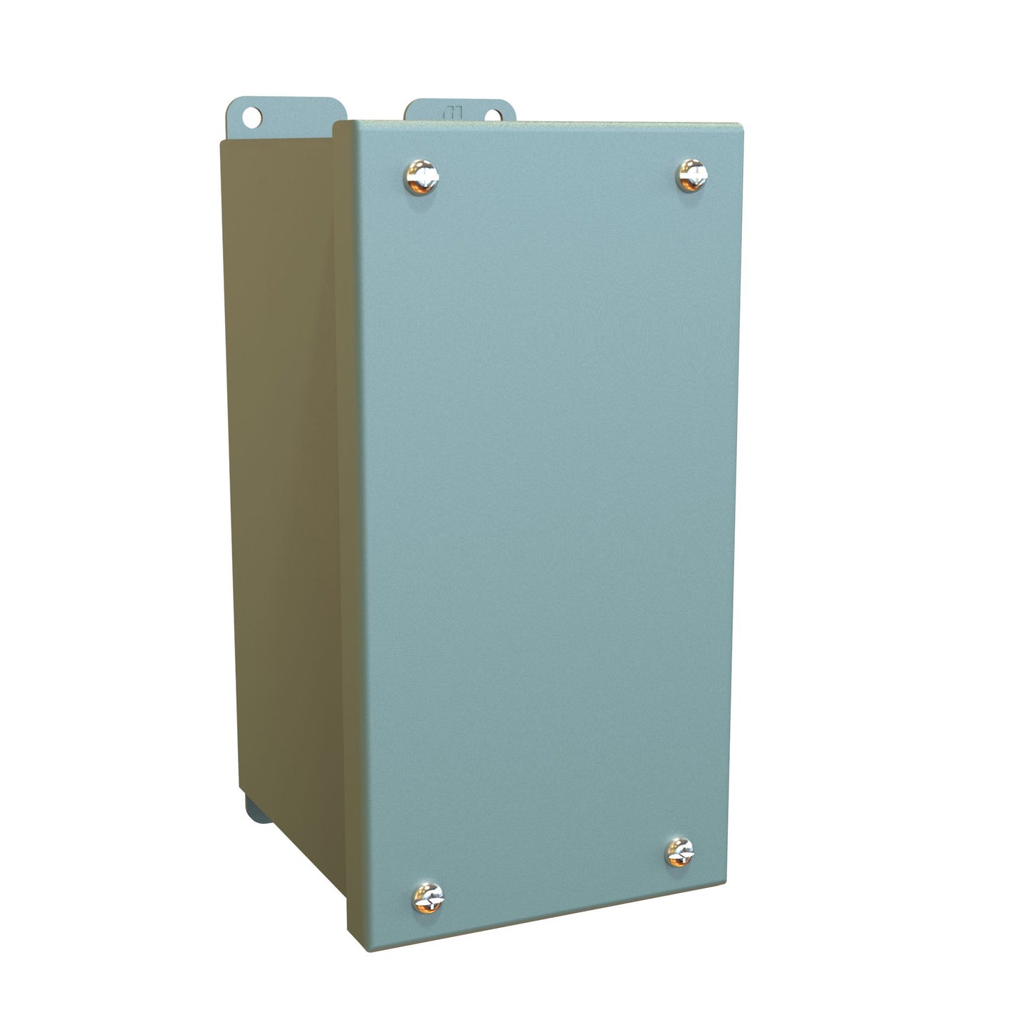 Hammond 1438C N12 Junction Box, Lift-Off Cover with Screws - Extra Deep - 8" x 4" x 4.75" - Steel/Gray