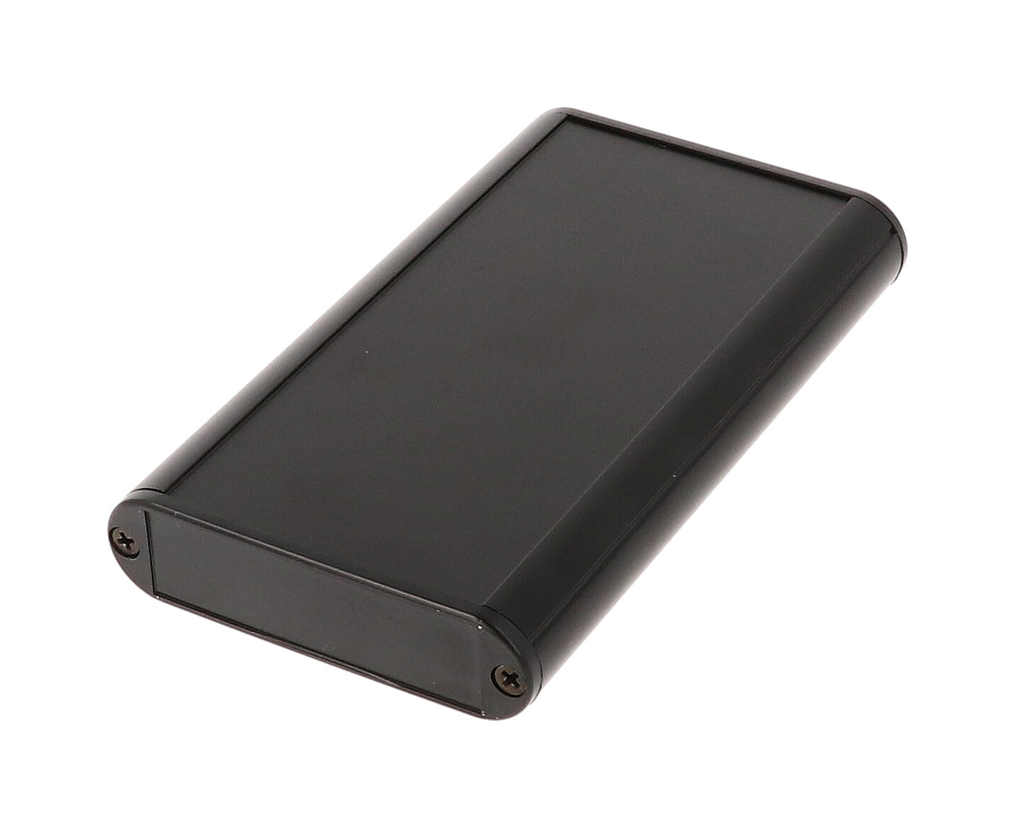Hammond 1455B1202BK Extruded Aluminum Enclosure, Black with Plastic End Panels 4.72" x 2.83" x 0.75"