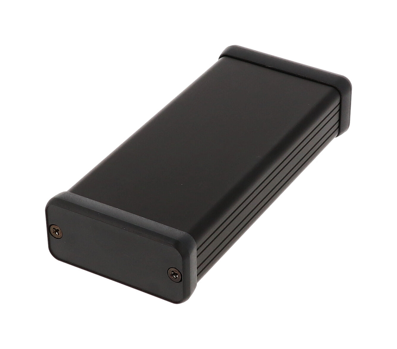 Hammond 1455C1202BK Extruded Aluminum Enclosure, Black with Plastic End Panels 4.72" x 2.13" x 0.91"