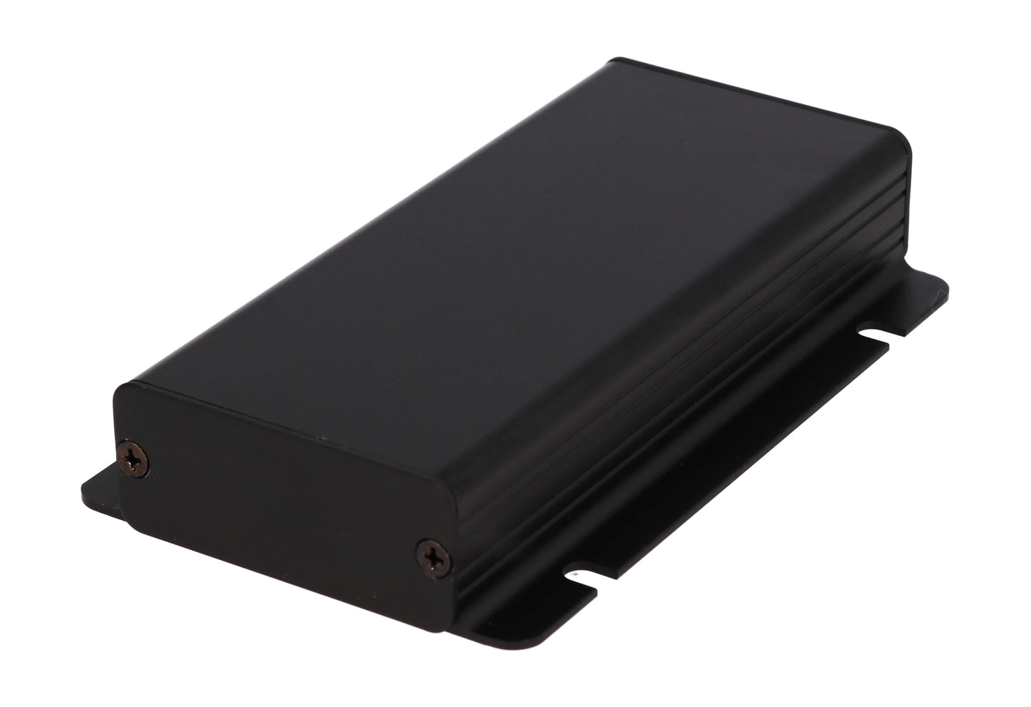 Hammond 1455CF1201BK Extruded Aluminum Enclosure, Black Integral Flanges 4.75" x 2.13" x 0.91"
