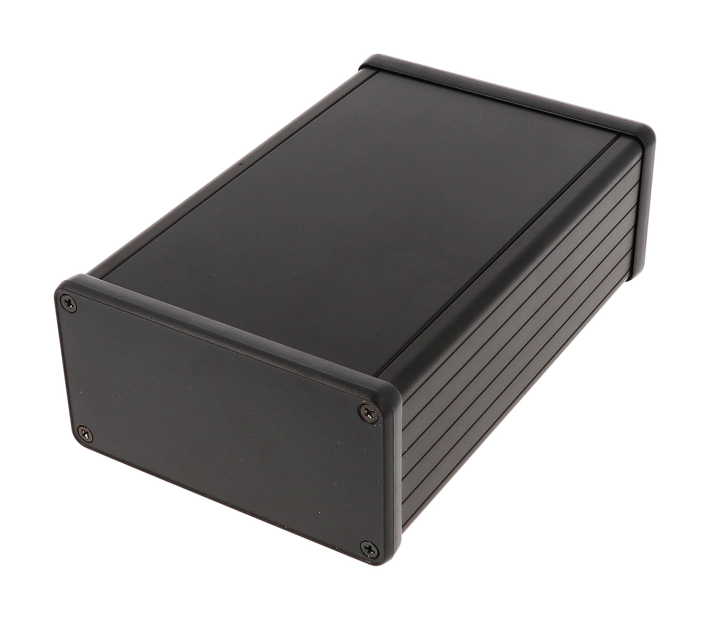 Hammond 1455N1602BK Extruded Aluminum Enclosure, Black (6.3" x 4.05" x 2.1")