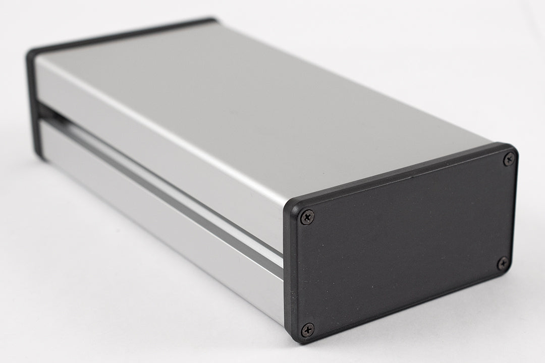 Hammond 1455NC2202 Channel Mount Extruded Aluminum Enclosure with Plastic End Cap 8.66" x 4.06" x 2.09"