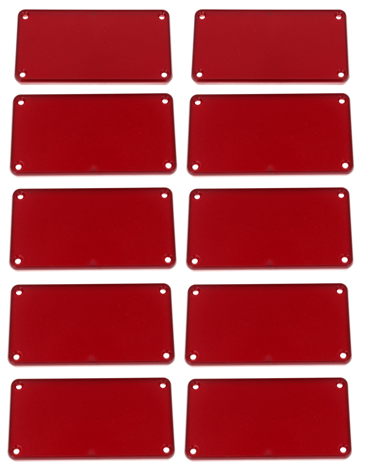 Hammond 1455NPLTRD-10 1455 Series Closed Plastic Bezels/End Caps, Translucent Red, 10-pack, For 1455N Series Enclosures.